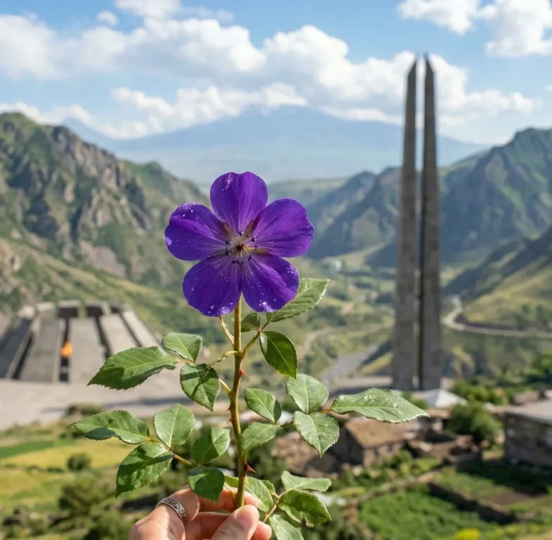 Armenian flowers ,forget me not ,purple flower armenian national flower forget-me-not anmoruk genocide memorial symbol