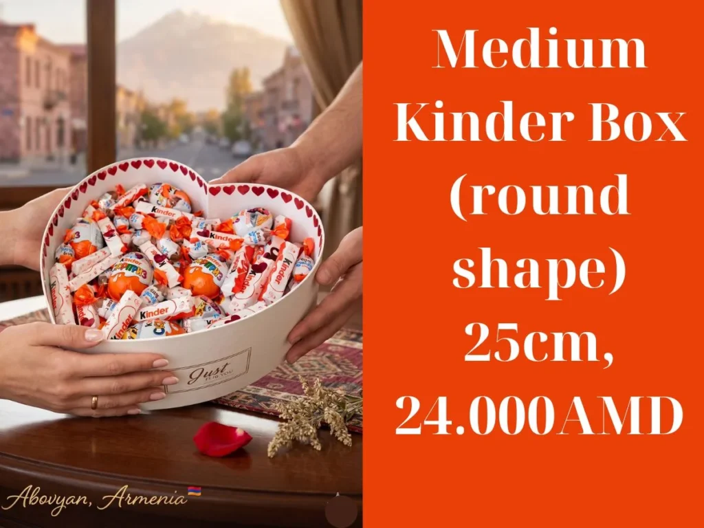 Heart shaped kinder gift box abovyan ,yerevan ,armenia .
