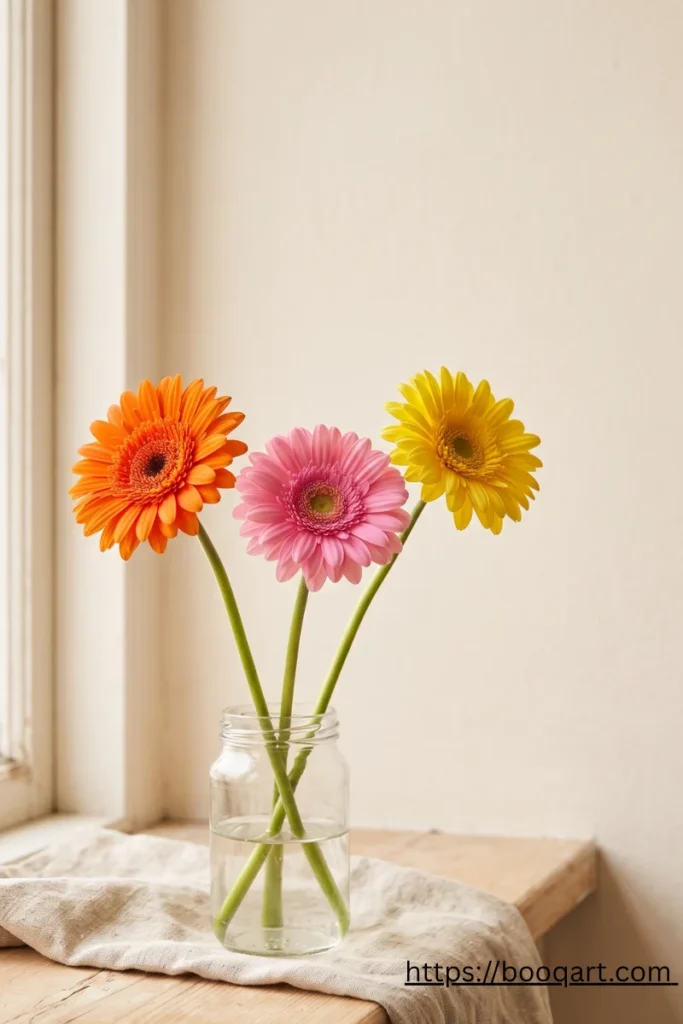 Bright gerbera daisies, considered the ideal birthday flower in Armenian gifting culture