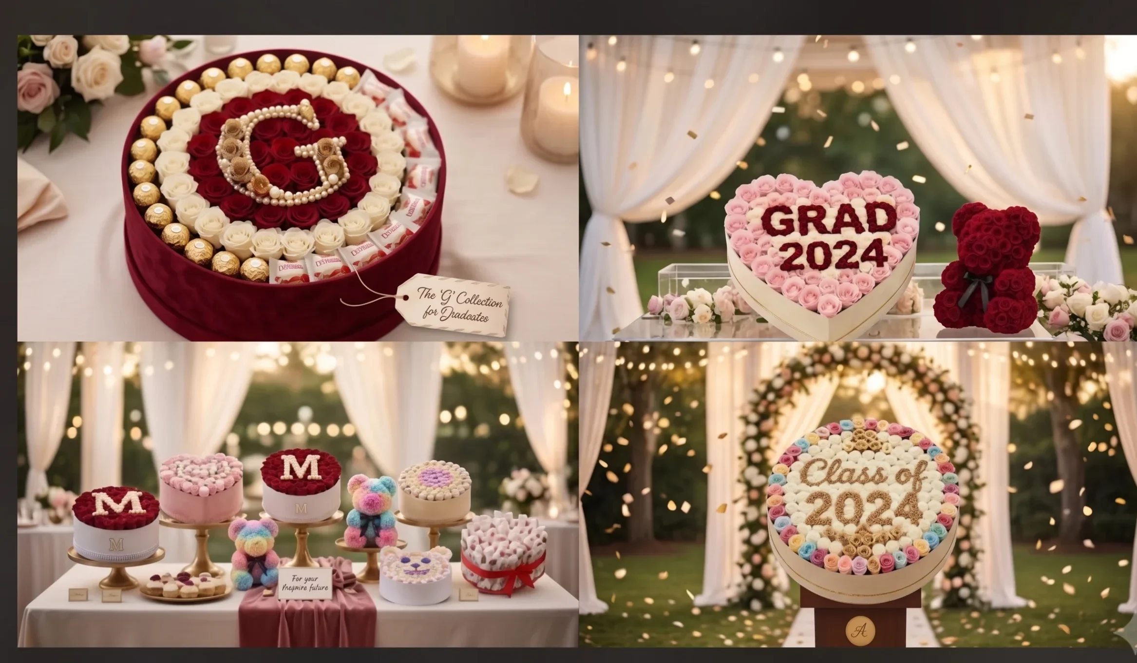Flower themed graduation gift boxes abovyan and yerevan .customized and made fresh for same day delivery ,free delivery to abovyan and yerevan